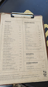 Menu du Taberna Lebre à Ericeira