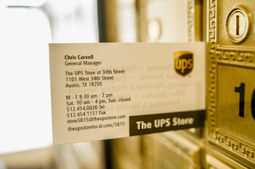 Shipping and Mailing Service «The UPS Store of 34th Street», reviews and photos, 1101 W 34th St, Austin, TX 78705, USA