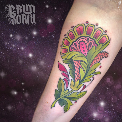 Explore pooh bear tattoo ideas, creative tattoo ideas in Portsmouth, available at Grim North Tattoo and Piercing
