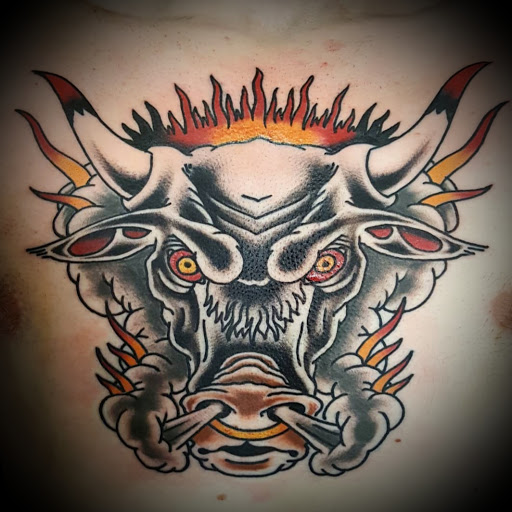Explore frenchie tattoo ideas, creative tattoo ideas in Rehoboth Beach, available at Tattoo Galaxy (Rehoboth Beach) Piercing & Custom tattoos
