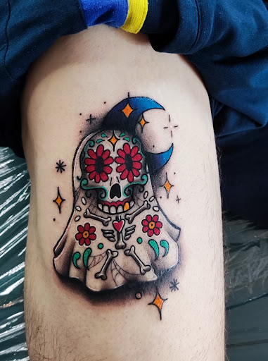 Explore lady gaga tattoo ideas, creative tattoo ideas in Milwaukee, available at Black Rabbit Tattoo Collective