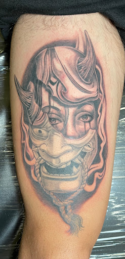Explore woman face tattoo ideas, creative tattoo ideas in Seaside, available at Creative Visions Ink Tattoo & Body Piercing Studio - Call for Appointment