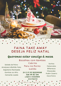 Menu du Faina Take Away à Gafanha Da Boa Hora