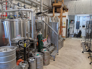 A row of beer taps