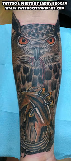 Explore background tattoo filler ideas, creative tattoo ideas in Lockport, available at Tattoo City by Larry Brogan