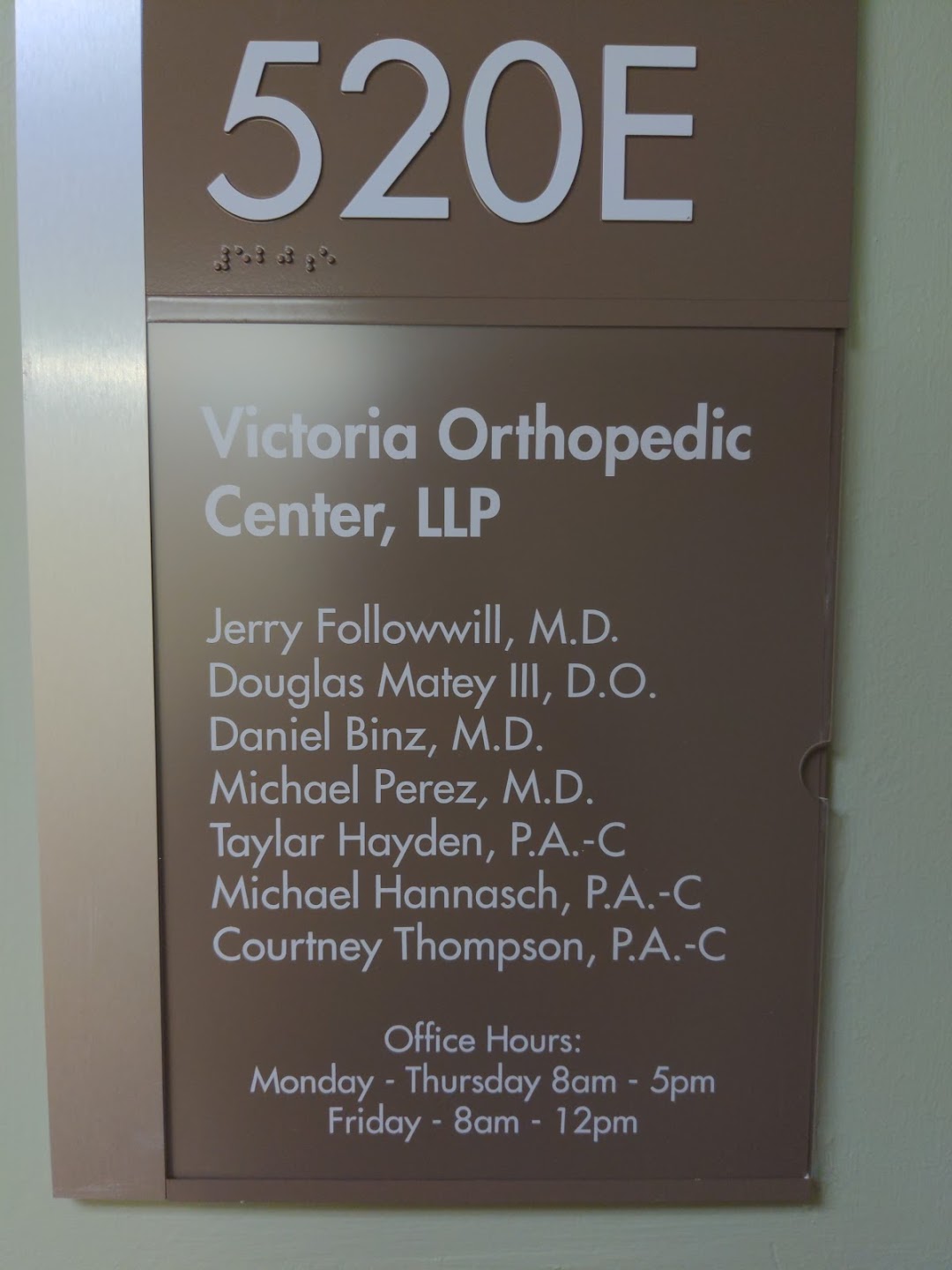 Victoria Orthopedic Center, LLP