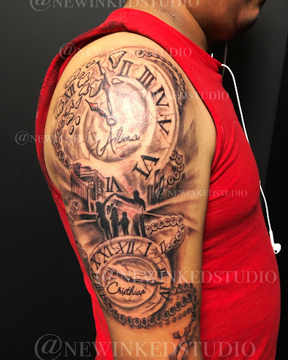 Explore grinch tattoo ideas, creative tattoo ideas in Columbia, available at Newinked Studio