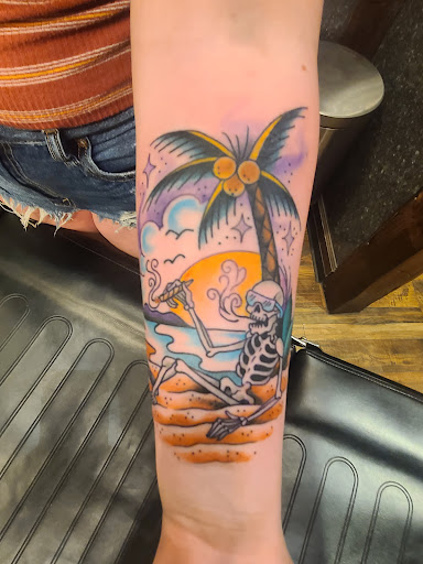 Explore butterfly name tattoo ideas, creative tattoo ideas in Oceanside, available at The Arcade Oceanside Tattoo