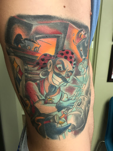 Explore crane tattoo ideas, creative tattoo ideas in New Kensington, available at BLUE HERMIT TATTOO