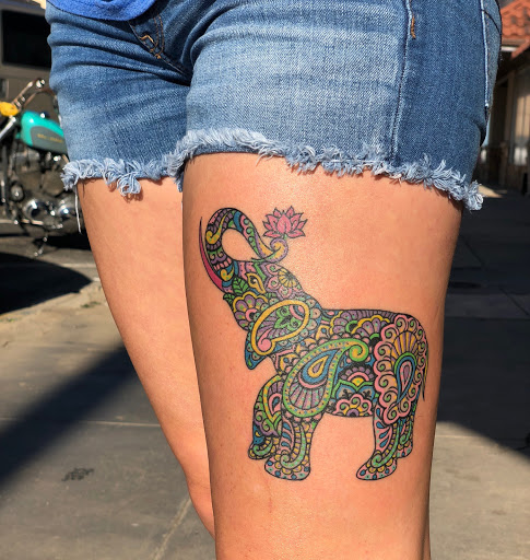 Explore tattoo ideas of dogs, creative tattoo ideas in San Angelo, available at Good Vibes Only Tattoo Studio