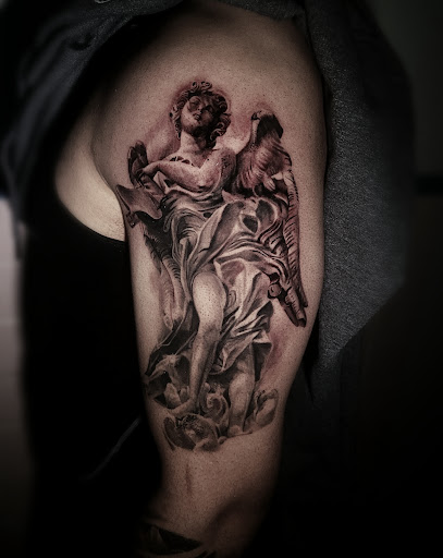 Explore braves tattoo ideas, creative tattoo ideas in Garland, available at Rock Ink Tattoos