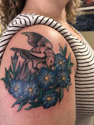 Explore finger print heart tattoo ideas, creative tattoo ideas in Clearwater, available at Moniques Body Art