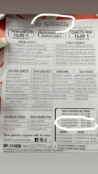 Trattoria da Nennella à Naples menu