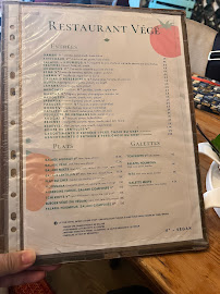 Restaurant VEGE à Paris menu