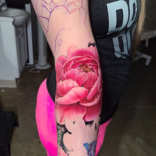 Explore mother son and daughter tattoo ideas, creative tattoo ideas in Tea, available at Red Arbor Tattoo