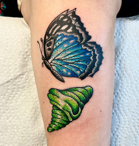 Explore metroid tattoo ideas, creative tattoo ideas in Fort Oglethorpe, available at The Helm Tattoo & Piercing