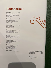 Rimal Signature - Restaurant Libanais Paris à Paris carte