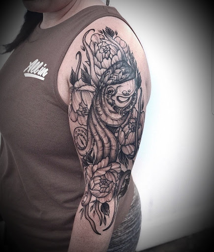 Explore dark tattoo ideas for women, creative tattoo ideas in Feasterville Trevose, available at Tattoo Galaxy (Feasterville) Piercing & Custom tattoos