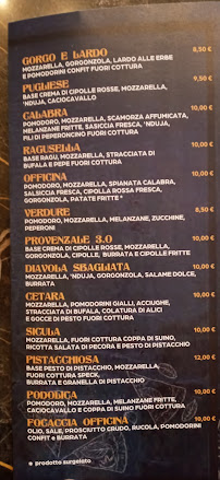 Pizzeria Officina della Pizza, Rivarolo Canavese à Rivarolo Canavese - menu / carte