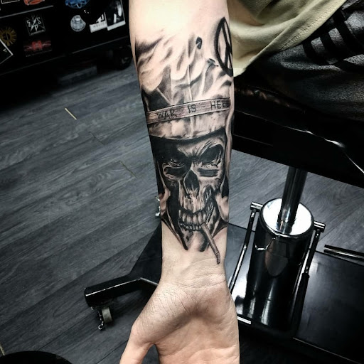 Explore male family tattoo ideas, creative tattoo ideas in Wasilla, available at Doulos Tattoo, The Tattoo Shop