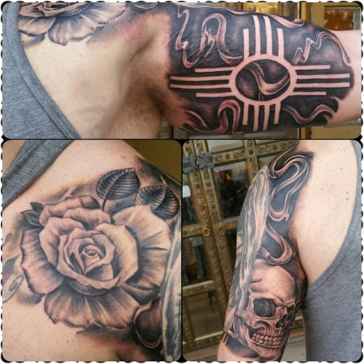 Explore neck tattoo idea men, creative tattoo ideas in Albuquerque, available at Por Vida Tattoo