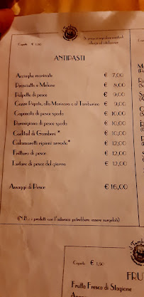 Menu / carte de Il Tamburino à Messina
