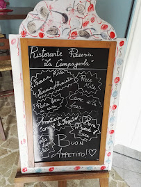 Menu du Ristorante La Campagnola à Pretoro