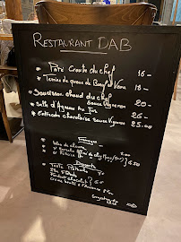 Menu du Restaurant Le DAB Lyon à Lyon