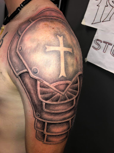 Explore cover up tattoo ideas for shoulder, creative tattoo ideas in Yuma, available at Stranded Ink Tattoo Studio