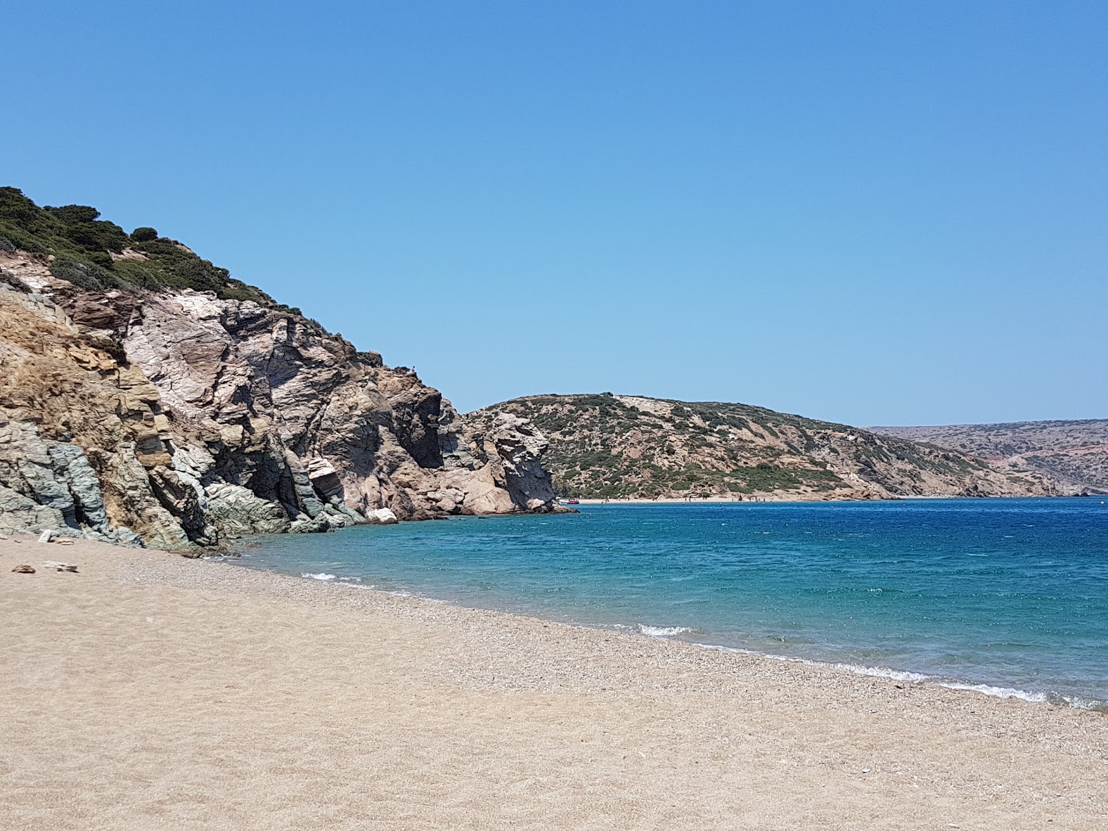 Foto von Psili Ammos beach mit kleine bucht