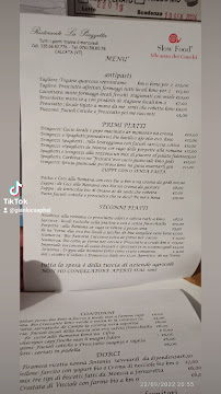 La Piazzetta Via San Giovanni 47 à Calcata Vecchia menu