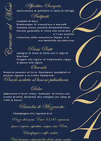 Menu du Ristorante Mosè à Celle Ligure