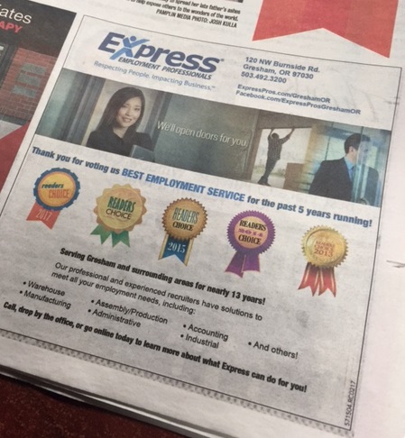 Employment Agency «Express Employment Professionals - Gresham, OR», reviews and photos, 120 NW Burnside Rd, Gresham, OR 97030, USA