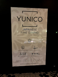 Carte du YUNICO - Japanese Fine Dining à Bonn