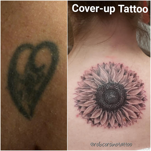 Explore name cover up tattoo ideas female, creative tattoo ideas in Lagrangeville, available at Black Cherry Tattoo Studio NY