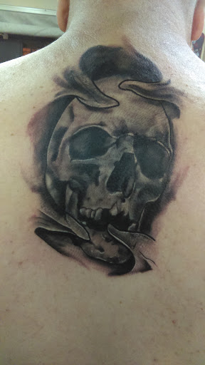 Explore memento mori tattoo ideas, creative tattoo ideas in Lake Jackson, available at Seven Souls Tattoo Studio
