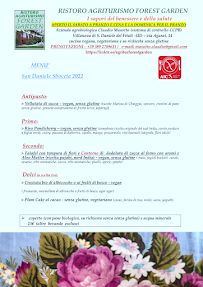 Menu du Ristorante Agriturismo Forest Garden à Villanova di San Daniele