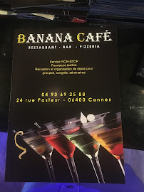 Banana Blue à Cannes carte