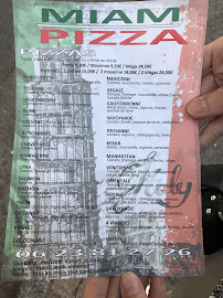 Menu / carte de Miam pizza Longvic à Longvic