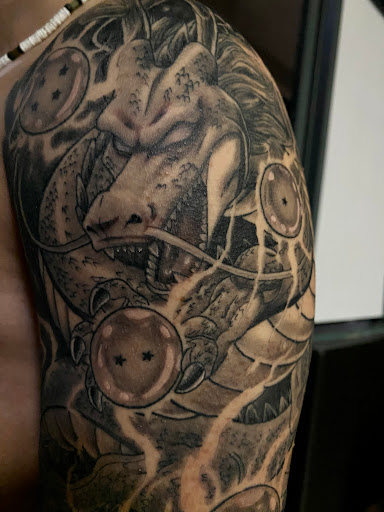 Explore gorilla tattoo ideas, creative tattoo ideas in Mesquite, available at Solstice Tattoo Studio LLC