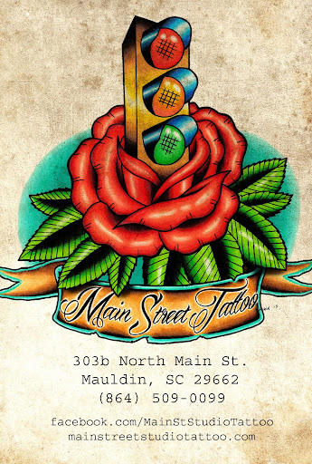 Tattoo Shop «Main Street Tattoo», reviews and photos, 303 N Main St, Mauldin, SC 29662, USA
