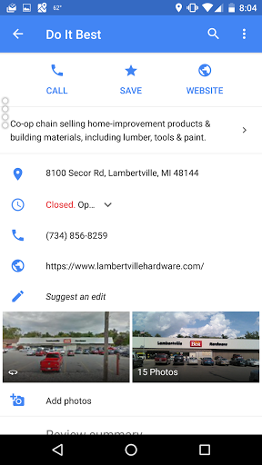Hardware Store «Do It Best», reviews and photos, 8100 Secor Rd, Lambertville, MI 48144, USA