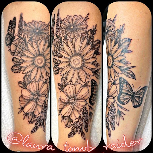 Explore ankle tattoo ideas for men, creative tattoo ideas in Mckinney, available at Borrowed Time Fine Art Gallery Tattoo Shop