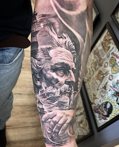 Explore lakers tattoo ideas, creative tattoo ideas in Montville, available at Two Headed Dog Tattoo Studio