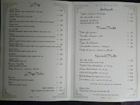 Menu / carte de L'Oste Nero à Vittoria
