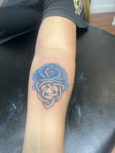 Explore mens leg tattoo ideas, creative tattoo ideas in Titusville, available at Titusville Tattoo Shop & Piercing Studio