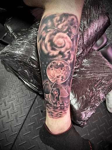 Explore japanese chest tattoo ideas, creative tattoo ideas in Fort Myers, available at Loyal 2 The Coil Tattoos & Piercings (Edison Mall Location Entrance F)