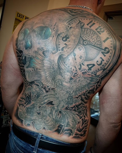 Explore pisces zodiac tattoo ideas, creative tattoo ideas in Lakeview, available at Backwoods Tattoo Studio