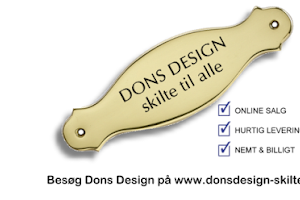 Dons Design - Design skilte med tekst