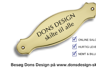 Dons Design - Design skilte med tekst